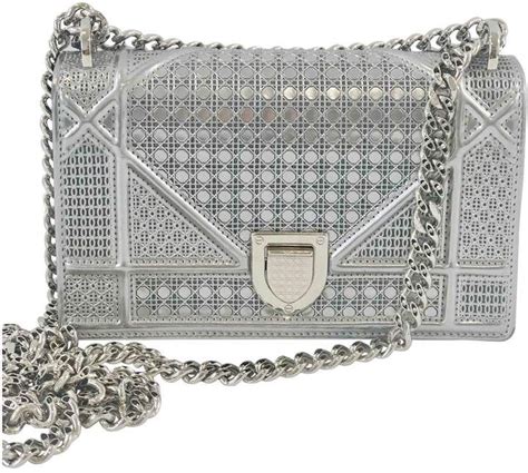 dior silver handbag|authentic dior bag.